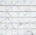 Мозаика PIX765 из стекла, 30х30 см Pixmosaic матовая чип 48x48 мм, белый, серый