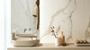 Керамогранит Calacatta Oro Lapp Rett 160х320 Ava Ceramica лаппатированный (полуполированный) универсальная плитка 163005