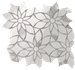 Мозаика Roma Gold Carrara Superiore Daisy Mosaico 29x31,9 керамика глянцевая, белый, серый 36985