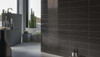Настенная плитка Gare Anthracite Brillo 10х30.5 Cifre глянцевая, рельефная (структурированная) керамическая CFR000076