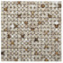 Мозаика K-730 мрамор 30.5х30.5 см матовая чип 15х15 мм, бежевый, коричневый