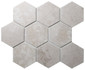 Мозаика Agate Beige 25.6х29.55 керамика матовая чип 9.5x11 мм, серый
