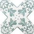 Керамогранит Cevica Beсolors Cross Dec. Stencil Lagoon 13.25х13.25 матовый
