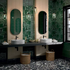 Декор SFB001 Сантана 1 структура Зеленый Темный глянцевый 15х15 Kerama Marazzi  керамический