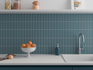 Настенная плитка Chalk Steel Blue 4х12.5 DNA Tiles матовая керамическая 134438