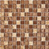Мозаика из мрамора и стекла PIX722, чип 23x23 мм, сетка 300х300x8 мм глянцевая и матовая, бежевый, коричневый