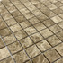 Мозаика Marble Mosaic Emperador light Pol камень 30х30 см полированная чип 23х23 мм, коричневый, темно-коричневый