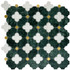 Мозаика Marble Mosaic Queen Pol камень 31х31 см полированная, зеленый, белый, бежевый