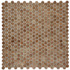 Мозаика Marble Mosaic Aluminium Hexagon Rose Gold алюминий 30х30 см чип 8х14 мм, золотой-oro-gold