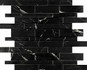 Мозаика Estrada Nero Brick Bone Mix 30х36 керамогранит Velsaa полированная, черный