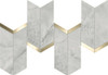 Мозаика Marvel Grey Cloud  Mosaico Chevron Lappato 19,2x46,3 керамогранит лаппатированная, серый AF8Z