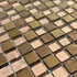 Мозаика Marble Mosaic Crystal Mix Rose стекло 30х30 см глянцевая чип 20x20 мм, медь