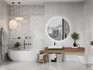 Настенная плитка Moonrise White Белый 01 25х60 Gracia Ceramica Moonrise глянцевая керамическая 010100001545