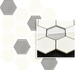 Мозаика Uniwersalna Mozaika Prasowana Bianco Paradyz Hexagon Mix керамика 22х25.5 см гладкая белый, серый 5900144091894