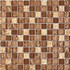 Мозаика из мрамора и стекла PIX722, чип 23x23 мм, сетка 300х300x8 мм глянцевая и матовая, бежевый, коричневый