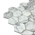 Мозаика Marble Mosaic Hexagon Carrara Bianco Pol камень 30х30 см полированная чип 48х48 мм, серый, белый