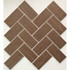 Мозаика PL4595-02 керамика 27.5х27.5 см матовая чип 45х95 мм, коричневый