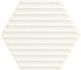 Настенная плитка Woodskin Bianco Heksagon Struktura B 17.1x19.8 матовая керамическая