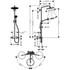 Душевая стойка Hansgrohe Croma Select S, Showerpipe 280 1jet с термостатом, хром