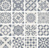 Декор Antigua Azul 001 20x20 матовый керамический
