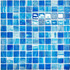 Мозаика Orro Mosaic Blue Bay стекло 30х30 см глянцевая чип 25х25 мм, голубой, синий