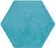 Настенная плитка Kane Hexagon Sky 16х18 Cifre глянцевая, рельефная керамическая 78801164
