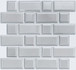 Мозаика PR 4595-43 керамика 29.1х29.4 см глянцевая чип 45х45, 45х95 мм, серый
