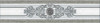Бордюр 351 Eclipse Grey 7x30 (центр) Eurotile Ceramica Istambul Grey глянцевый керамический