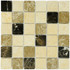 Мозаика Marble Mosaic Mix stone 1 Pol камень 30.5х30.5 см полированная чип 48х48 мм, бежевый, коричневый