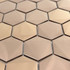 Мозаика Marble Mosaic Hexagon Mix Cooper нержавеющая сталь 30х30 см 3D чип 48х48 мм, медь