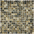 Мозаика Marble Mosaic Diamond Hermes Emperador Pol камень 30.5х30.5 см полированная чип 15х15 мм, коричневый, темно-коричневый