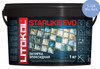 Затирка для плитки эпоксидная Litokol двухкомпонентный состав Starlike Evo S.330 Blu Avio 1 кг 485340002