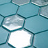 Мозаика Togama Sixties Turquoise 6 стекло 33х29.8 см глянцевая/матовая чип 50х44 мм, голубой