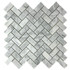 Мозаика Marble Mosaic Chevron Carrara Bianco мрамор 28.2х28.2 см полированная чип 23х48 мм белый, серый
