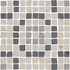 Мозаика MBS007 Про Лаймстоун Спакко 1 Мозаичный матовый керамогранит 20х20 см Kerama Marazzi, бежевый, серый, черный