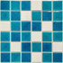 Мозаика PW4848-26 керамика 30.6х30.6 см глянцевая чип 48х48 мм, белый, голубой, синий