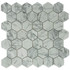 Мозаика Marble Mosaic Hexagon Carrara Bianco Pol камень 30х30 см полированная чип 48х48 мм, серый, белый