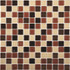 Мозаика J-348 стекло 31.8х31.8 см глянцевая чип 25х25 мм, бежевый, коричневый