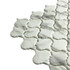 Мозаика Marble Mosaic Lantern Carrara стекло 28х31 см матовая чип 51х53 мм белый, серый