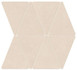 Мозаика Boost Natural Kaolin Mosaico Rhombus 36,7x33,8 керамогранит матовая, бежевый A7CN