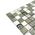 Мозаика Marble Mosaic Mix quartz stone камень 30х30 см чип 23x23 мм, серый, коричневый