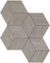 Мозаика Mark Chrome Esagono керамогранит 30х35 см матовая, серый