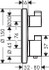 Термостат Hansgrohe Ecostat S для душа с запорным вентилем (внешняя часть)