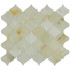 Мозаика Marble Mosaic Arabesco Onyx White Pol камень 27.8х32.5 см полированная чип 68х68 мм, белый, бежевый