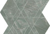 Мозаика Marvel Diva Aqua Mosaico Triangle Lapp. 28,9x33,4 керамогранит Atlas Concorde Italy полированная, зеленый, серый AYLX