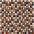Мозаика из мрамора и стекла PIX721, чип 15x15 мм, сетка 300х300x8 мм глянцевая, белый, коричневый, серый