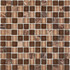 Мозаика из мрамора и стекла PIX723, чип 23x23 мм, сетка 300х300x8 мм глянцевая и матовая, бежевый, коричневый