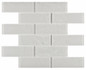 Мозаика Rumba White стекло 30х30 см глянцевая чип 48х148 мм, белый