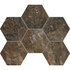 Мозаика BR04 Hexagon 25x28,5 полированная керамогранит коричневый 67345