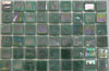 Мозаика Taurus-Lux-18 прокрашенная в массе стекло 32.7х32.7 см перламутровая чип 15х15 мм, зеленый